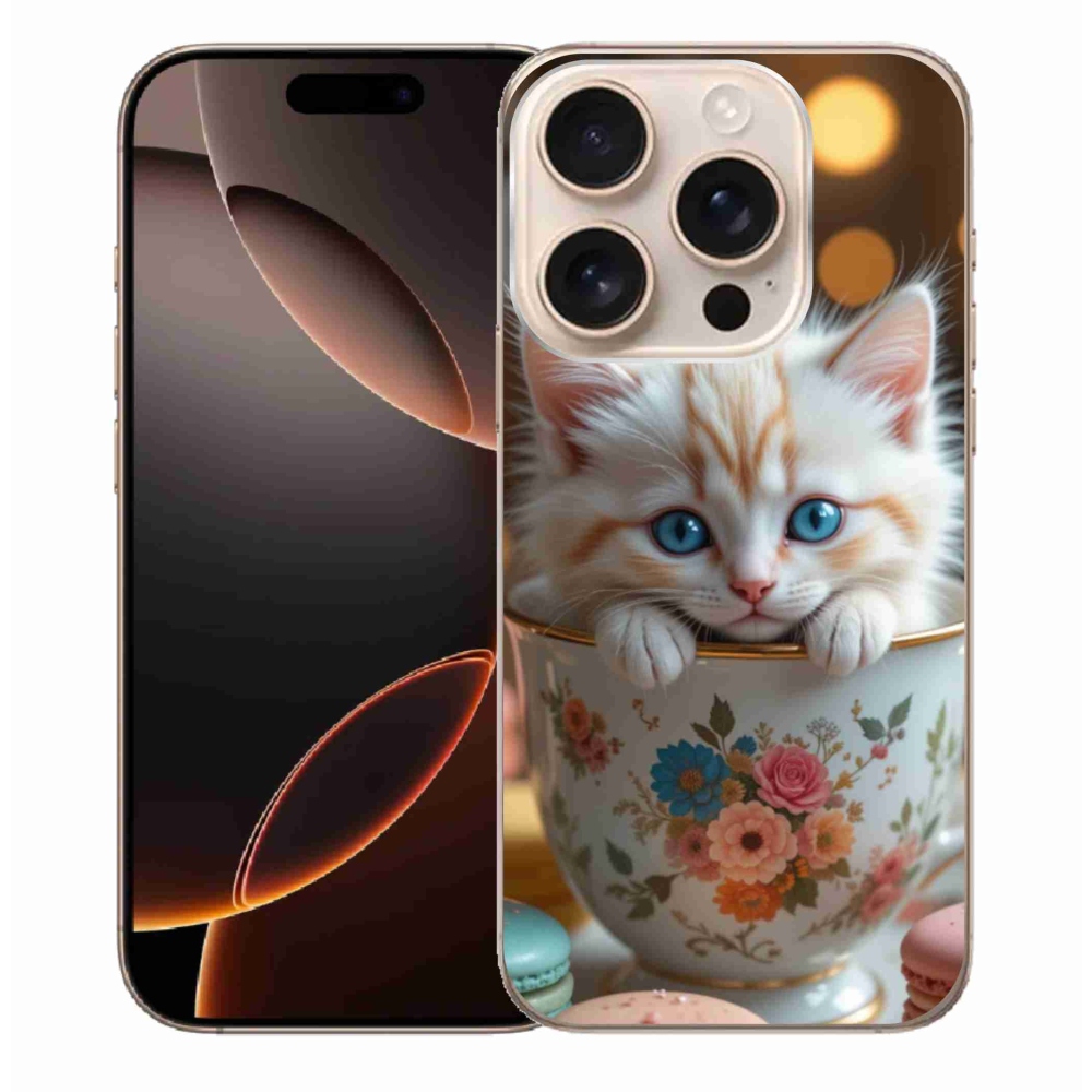 Gél borítás mmCase iPhone 16 Pro Max készülékhez - aranyos cica 6