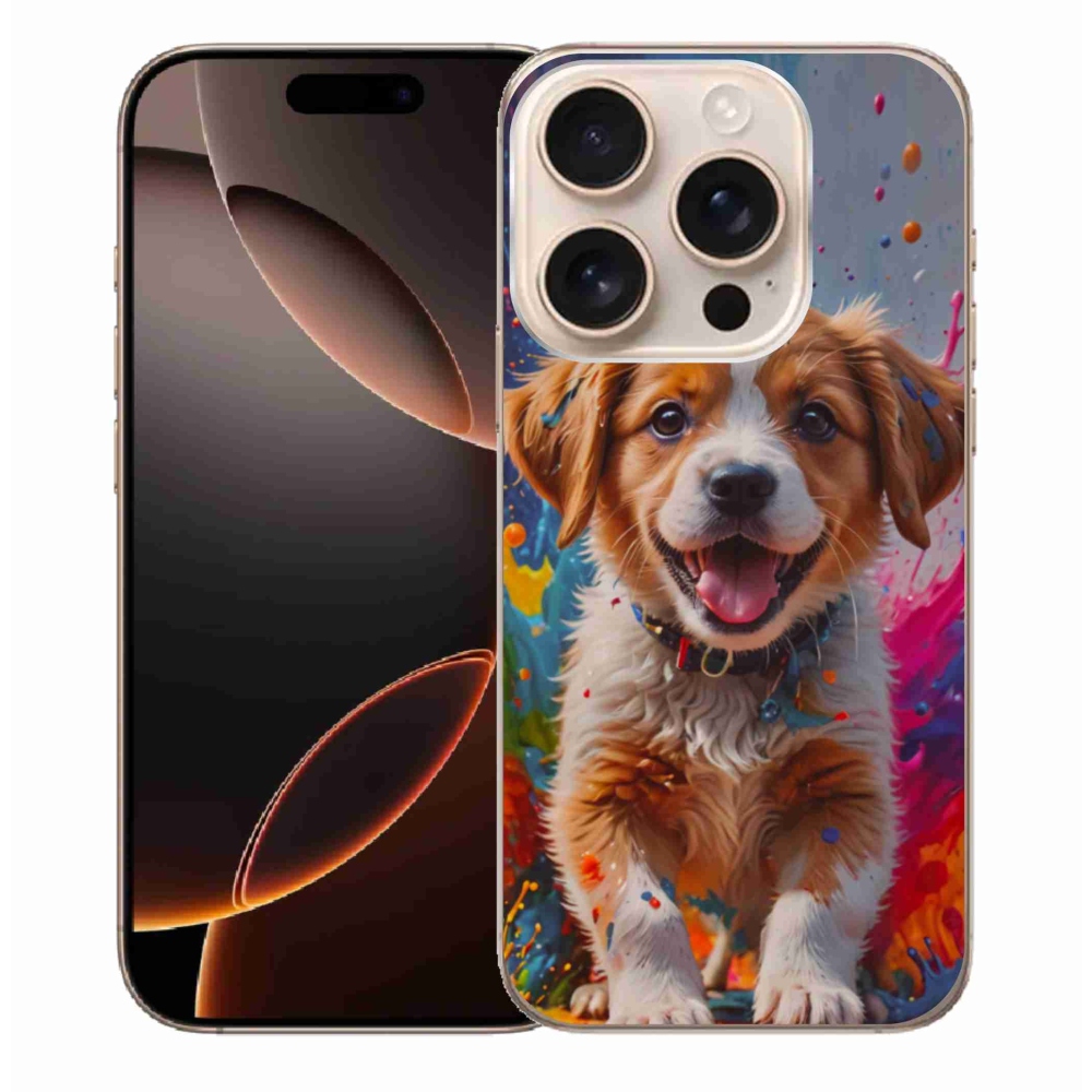Gél borítás mmCase iPhone 16 Pro Max készülékhez - aranyos kiskutya 3