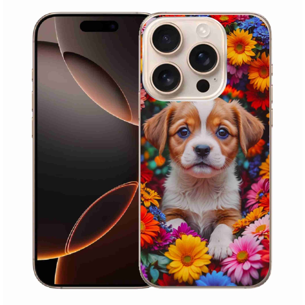 Gél borítás mmCase iPhone 16 Pro Max készülékhez - aranyos kiskutya