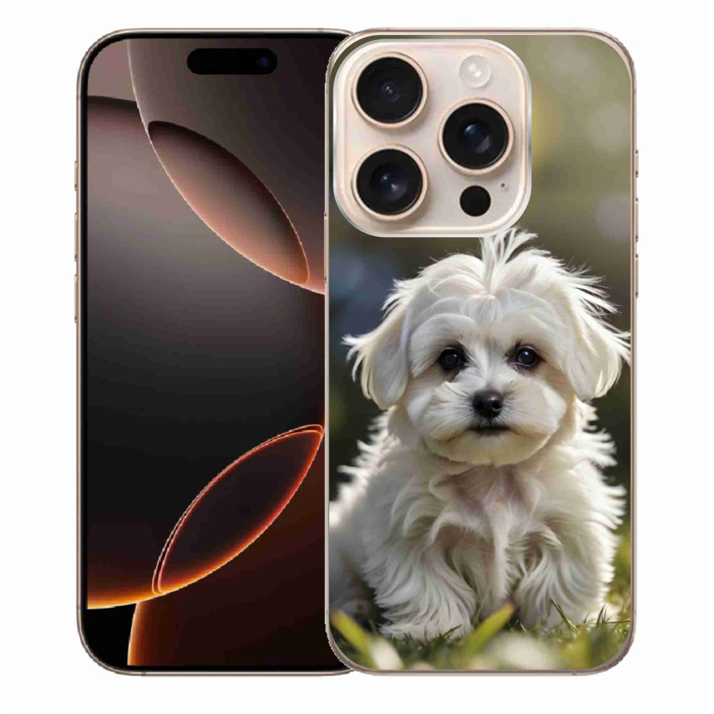 mmCase gél tok az iPhone 16 Pro Max-hoz – aranyos máltai kutyus