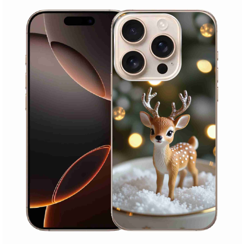 mmCase gél tok az iPhone 16 Pro Max-hoz – aranyos karácsonyi szarvas