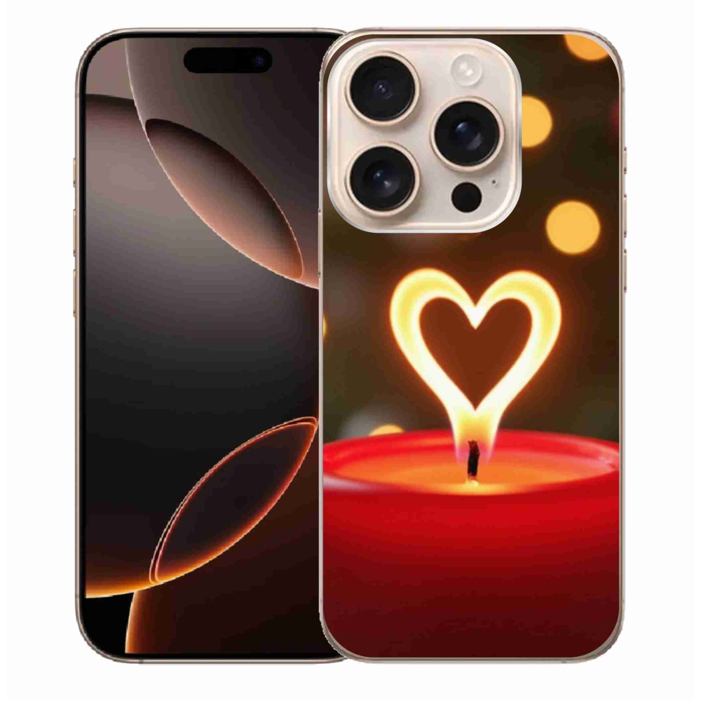Gél védőburkolat mmCase iPhone 16 Pro Max készülékhez - láng szíve