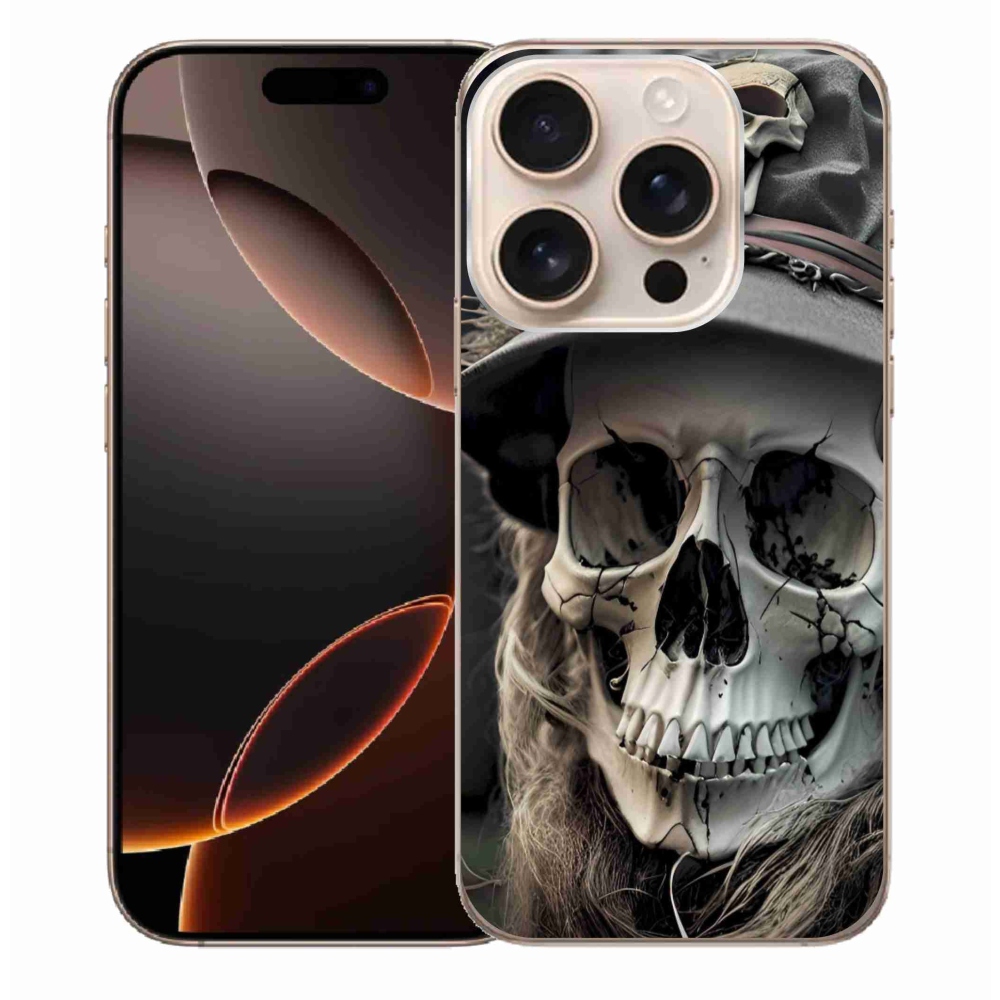 Zselés borítás mmCase iPhone 16 Pro Max készülékhez - sötét koponya