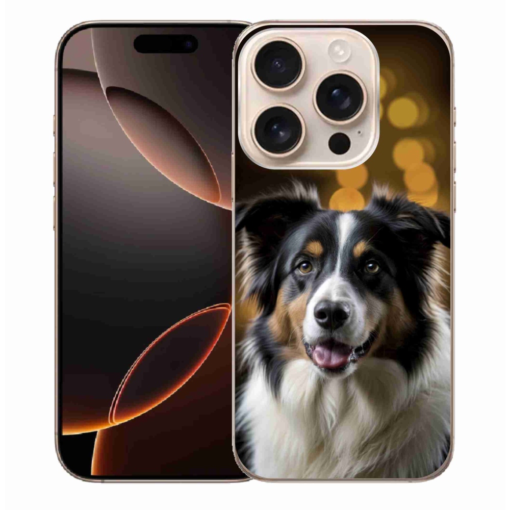 mmCase gél tok az iPhone 16 Pro Max-hoz – mosolygó ausztrál juhászkutya