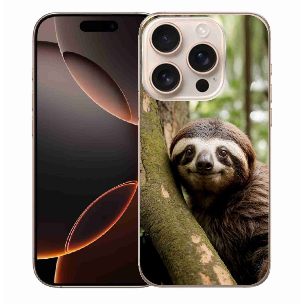 mmCase gél tok az iPhone 16 Pro Max-hoz – mosolygós lajhár