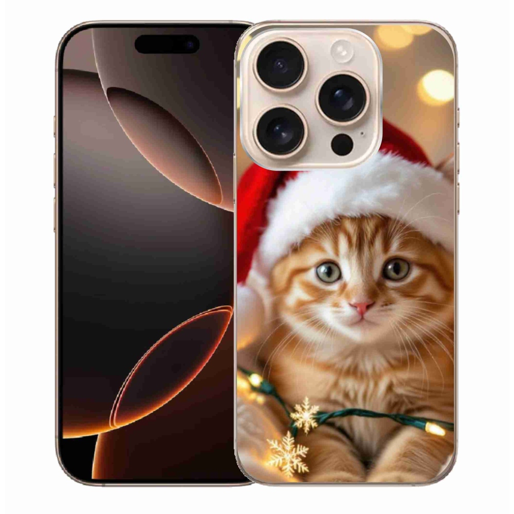Gél borítás mmCase iPhone 16 Pro Max készülékhez - Karácsonyi cica