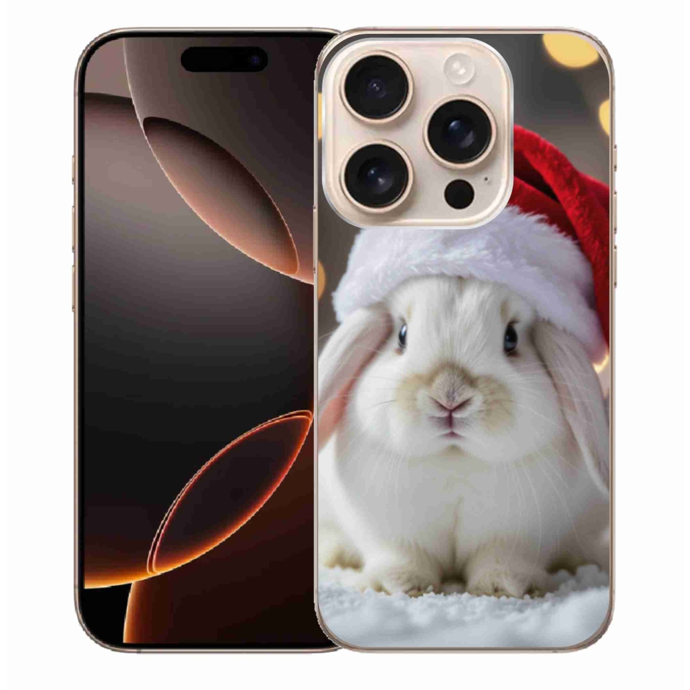 Gél borítás mmCase iPhone 16 Pro Max készülékhez - Karácsonyi nyúl
