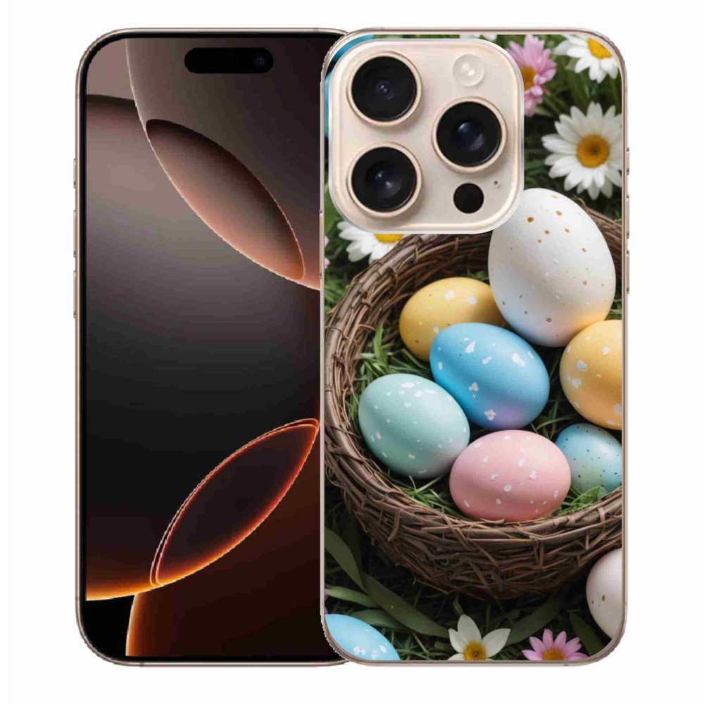 Zselés borítás mmCase iPhone 16 Pro Max készülékhez - Húsvéti tojások 2