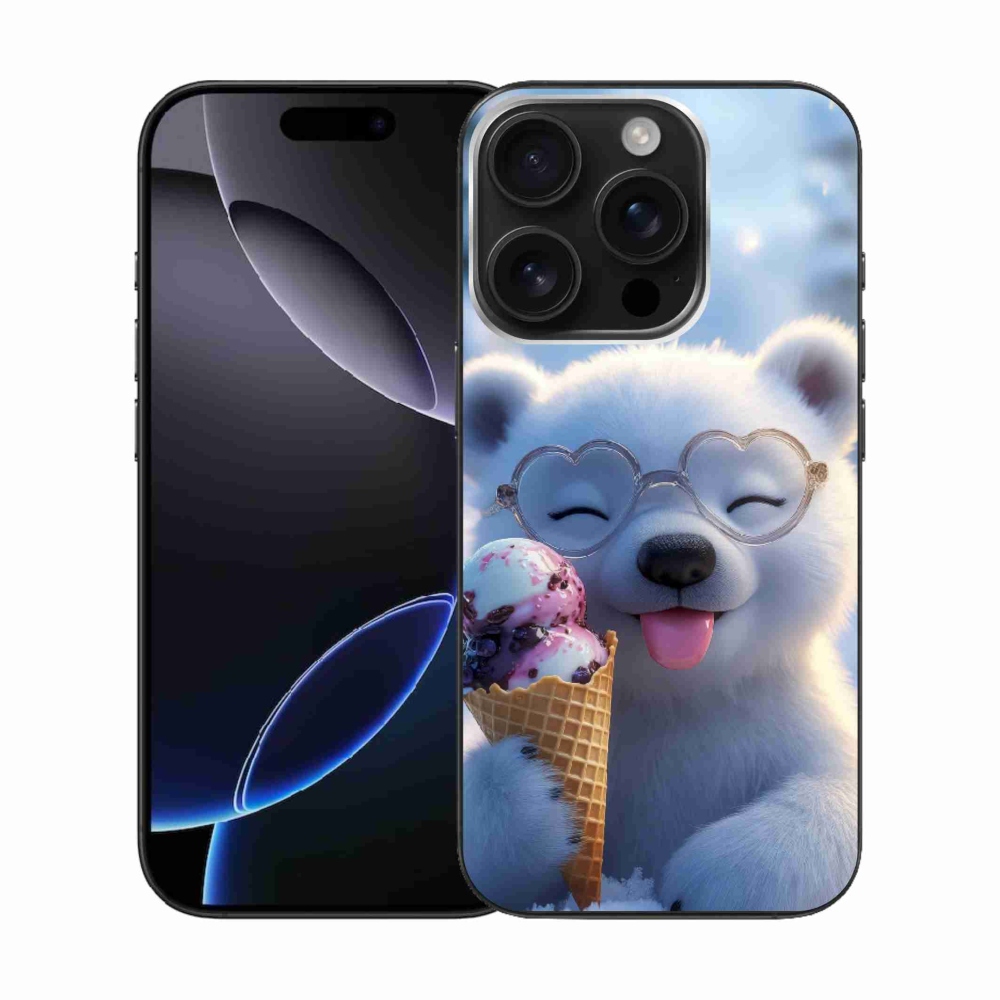 mmCase gél tok az iPhone 16 Pro-hoz – mackó fagylalttal