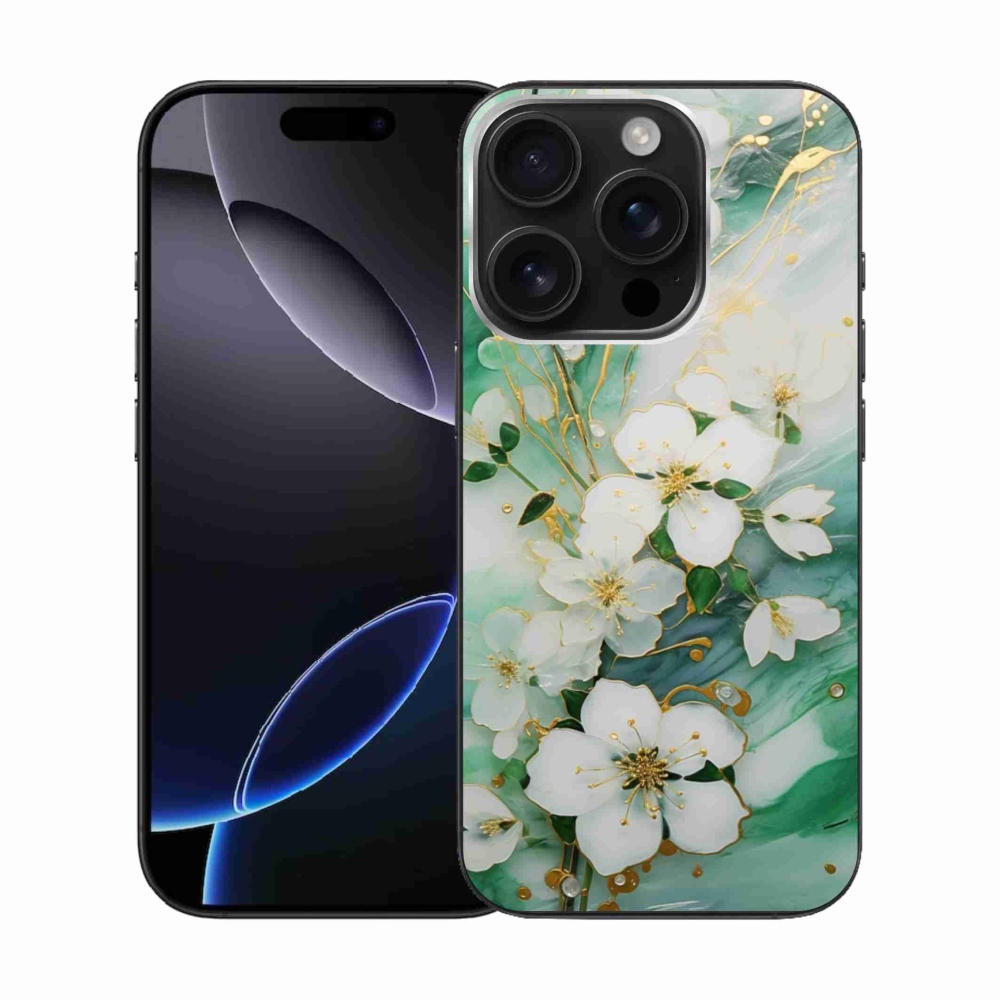 Gél borítás mmCase iPhone 16 Pro készülékhez - finom virágok