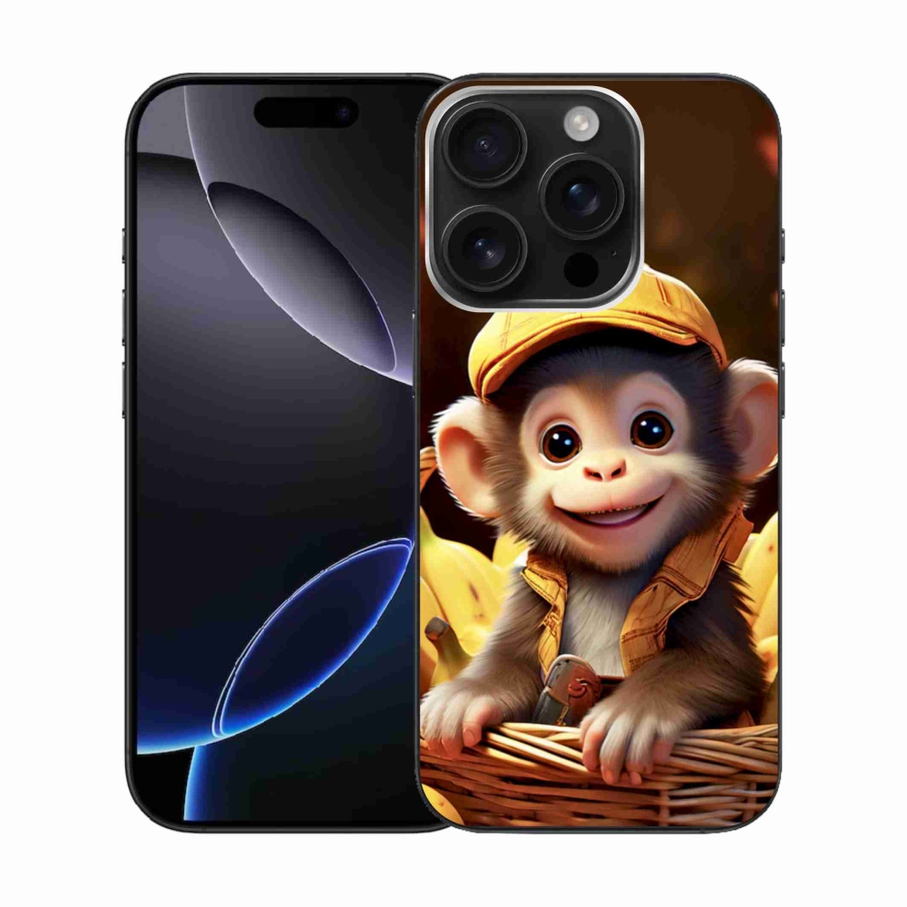 mmCase gél tok az iPhone 16 Pro-hoz – majom a kosárban