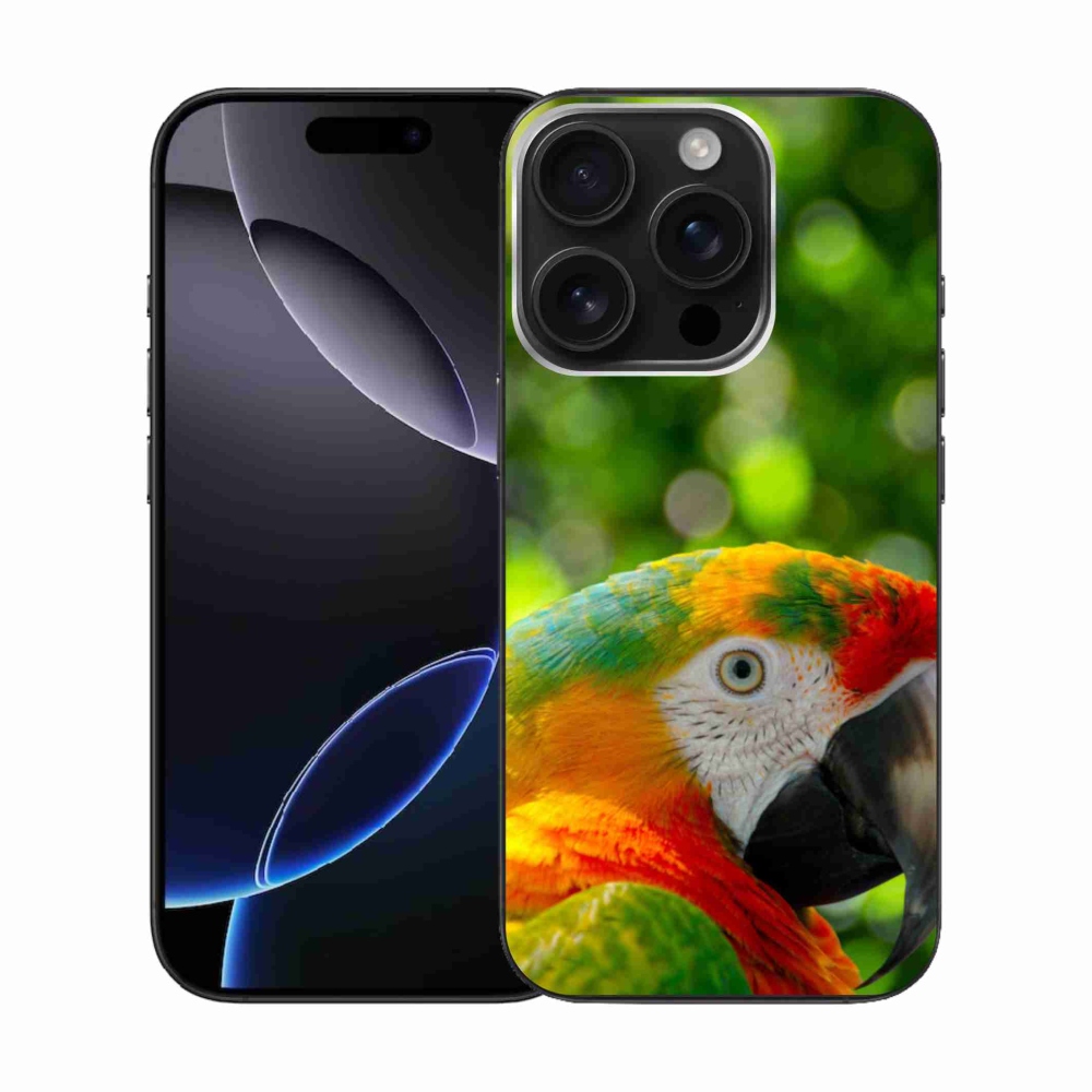 Zselés borítás mmCase iPhone 16 Pro készülékhez - papagáj ara 3