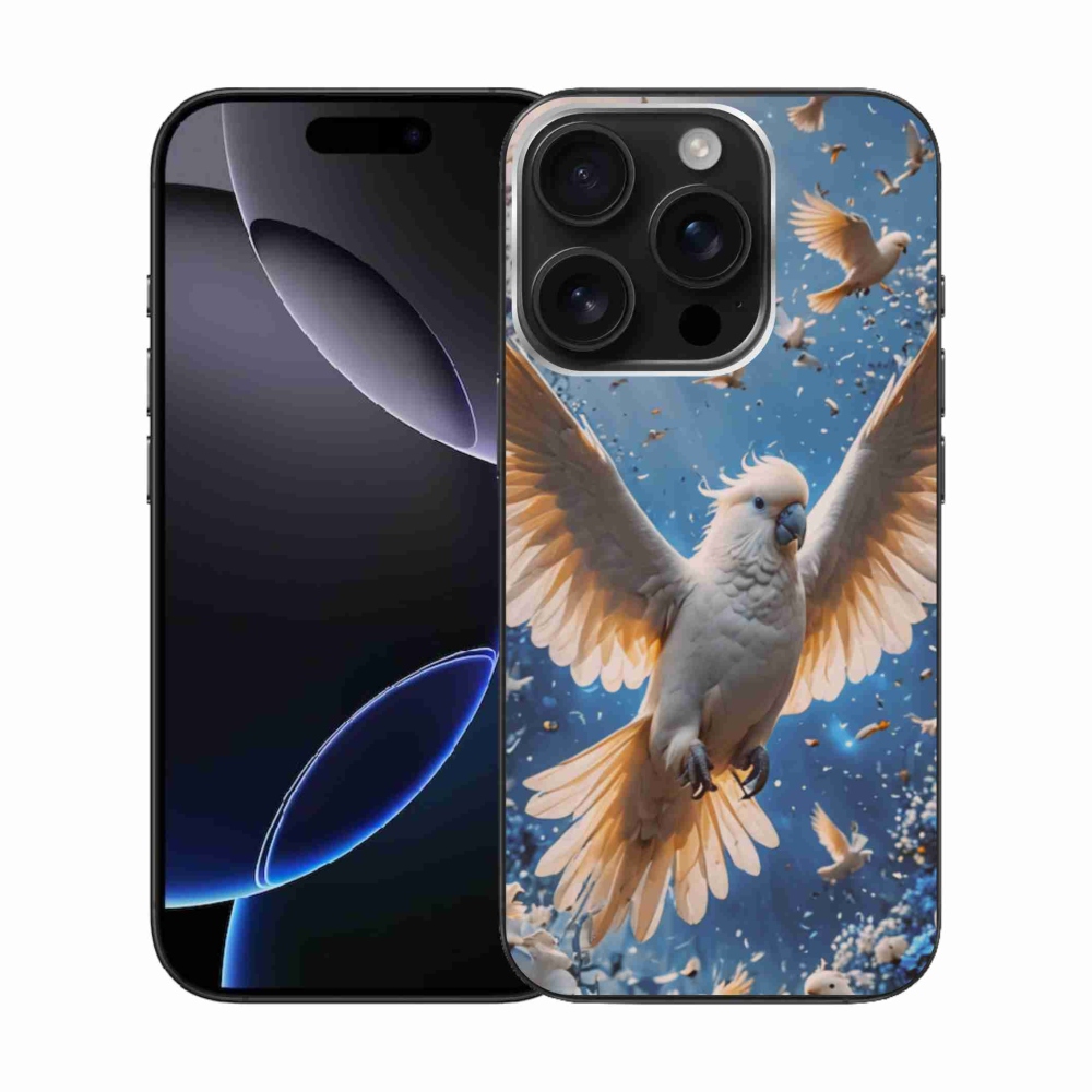 Zselés borítás mmCase iPhone 16 Pro készülékhez - papagáj kakadu