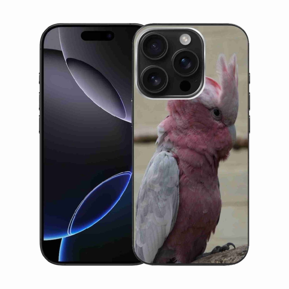 Zselés borítás mmCase iPhone 16 Pro készülékhez - papagáj kakadu rózsaszínű