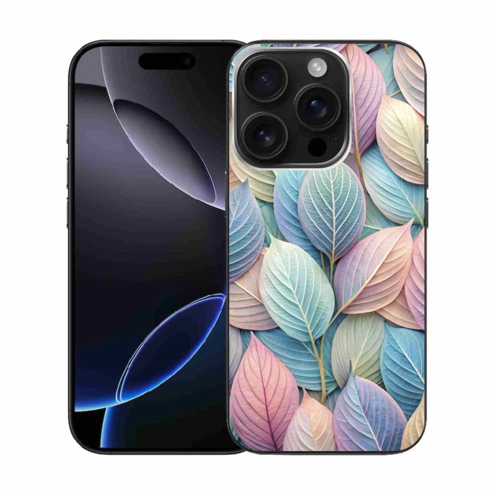 Zselés borítás mmCase iPhone 16 Pro készülékhez - pasztell levelek