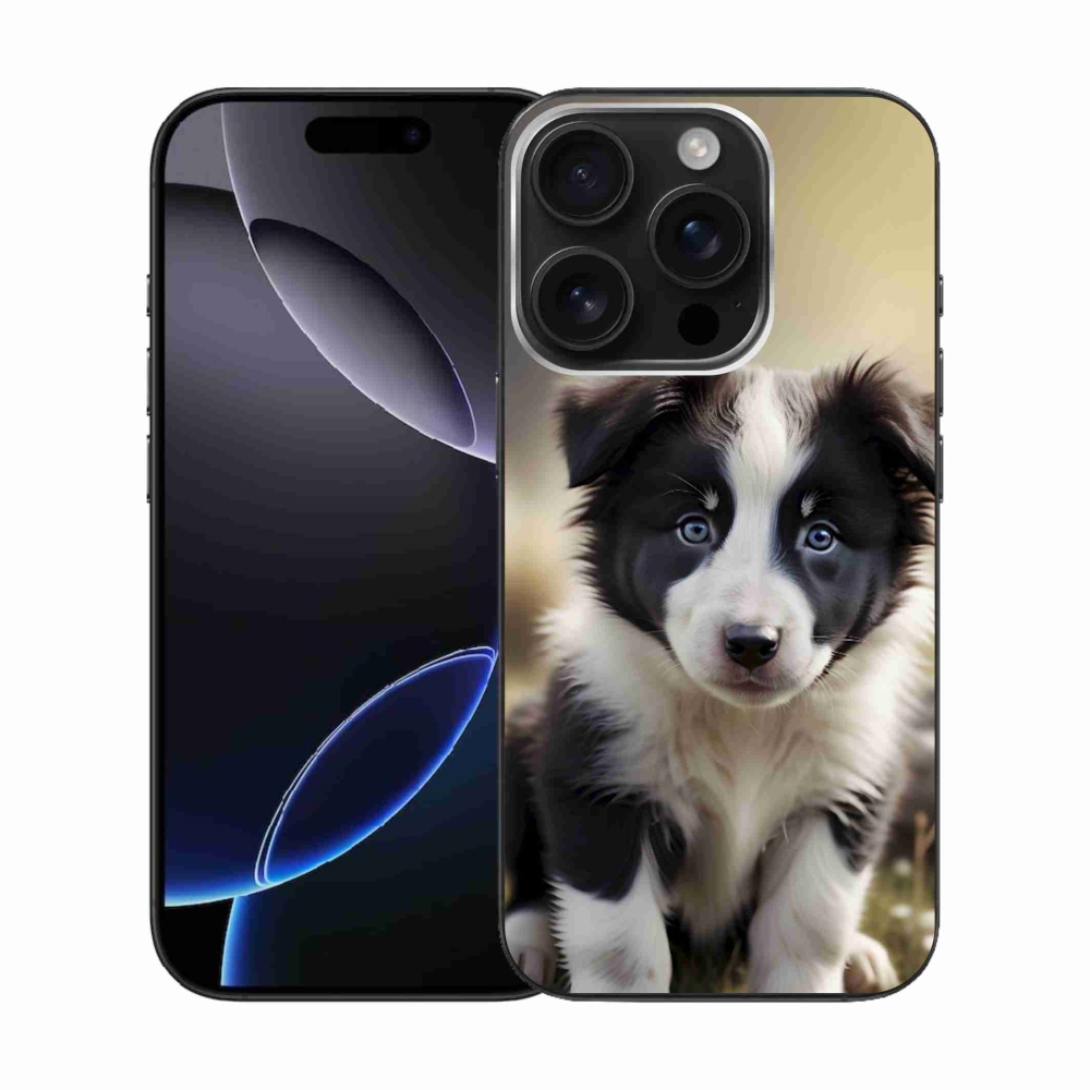 mmCase gél tok az iPhone 16 Pro-hoz – aranyos border collie