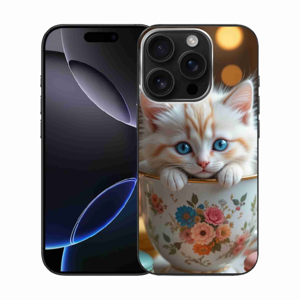 Gél borítás mmCase iPhone 16 Pro készülékhez - aranyos cica 6