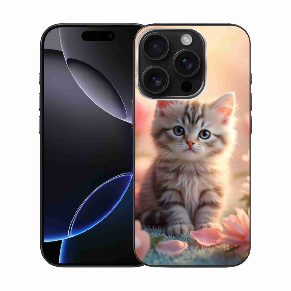Gél borítás mmCase iPhone 16 Pro készülékhez - aranyos cica 8