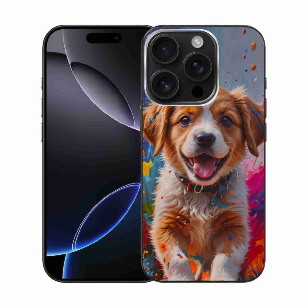 Gél borítás mmCase iPhone 16 Pro készülékhez - aranyos kiskutya 3