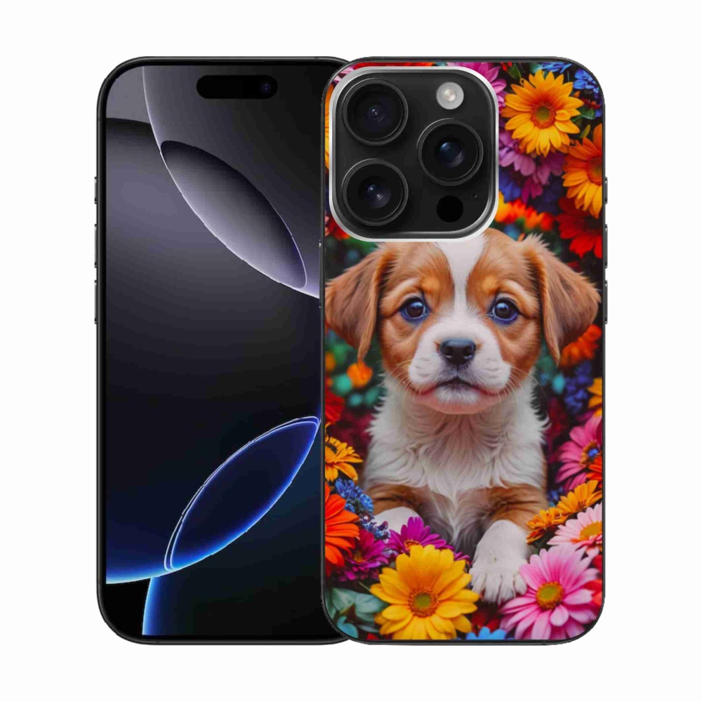 Zselés borítás mmCase iPhone 16 Pro készülékhez - aranyos kiskutya