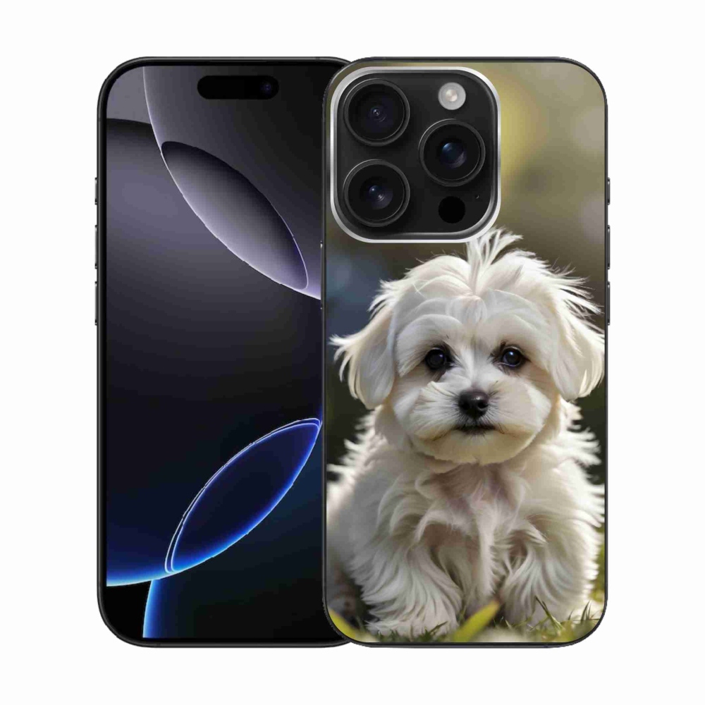 mmCase gél tok az iPhone 16 Pro-hoz – aranyos máltai kutyus