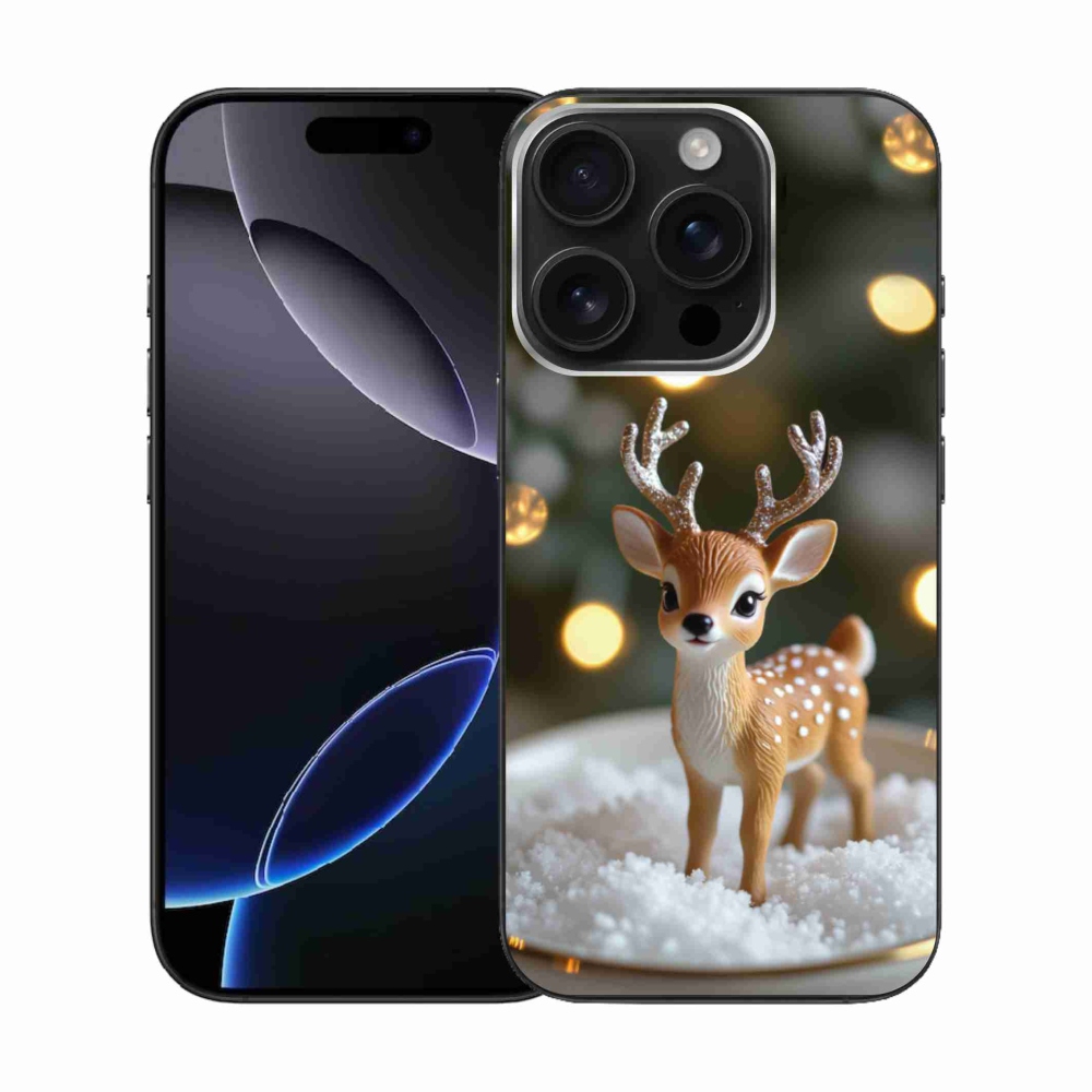 mmCase gél tok az iPhone 16 Pro-hoz – aranyos karácsonyi szarvas