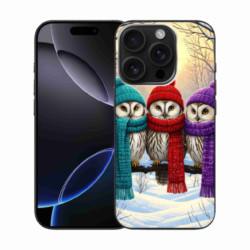 Gél borítás mmCase iPhone 16 Pro készülékhez - bagoly barátok