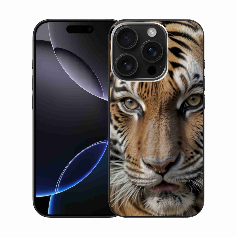 Gél borítás mmCase iPhone 16 Pro készülékhez - Tigris nézet