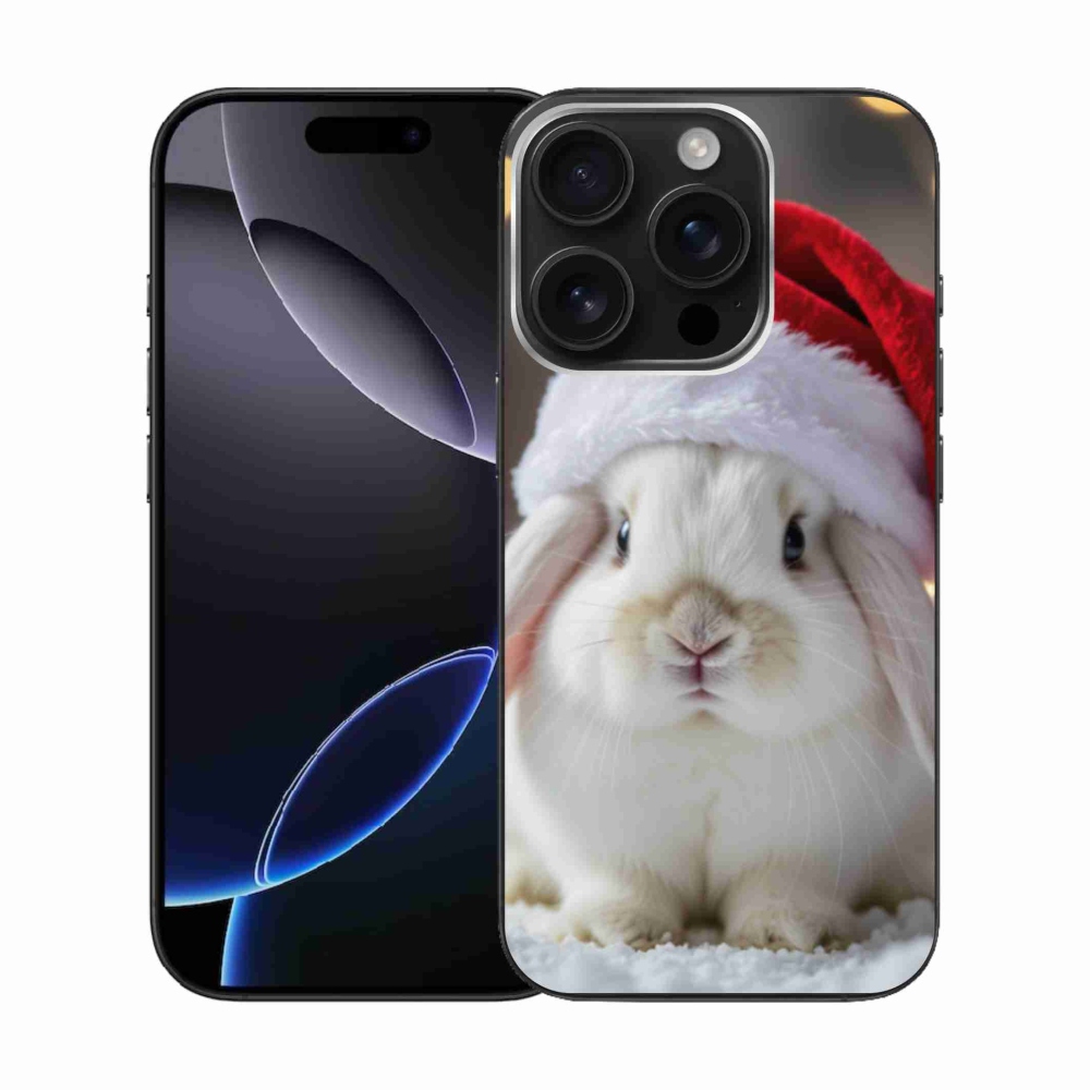 Gél borítás mmCase iPhone 16 Pro készülékhez - Karácsonyi nyúl
