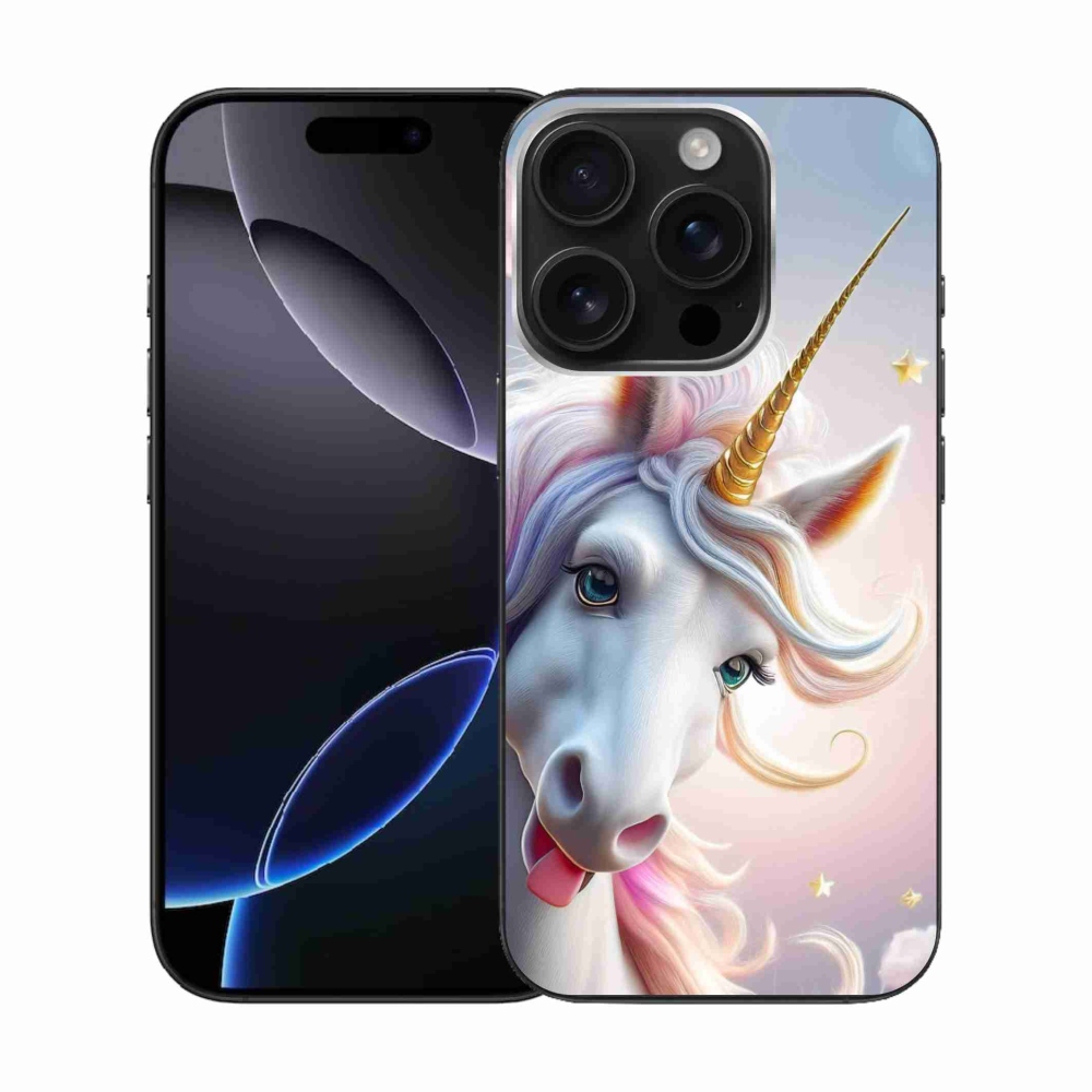mmCase gél tok az iPhone 16 Pro-hoz – vidám egyszarvú