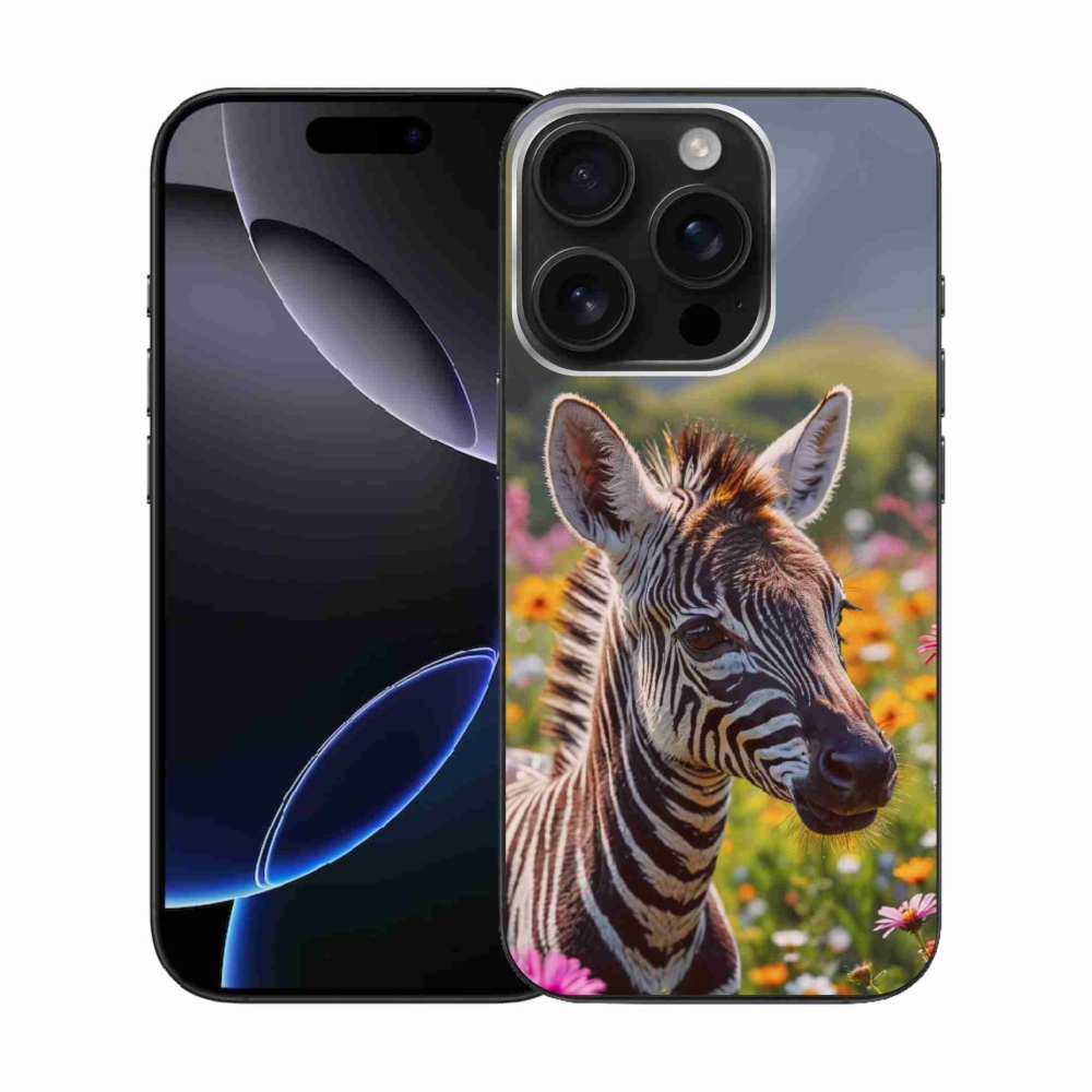 mmCase gél tok az iPhone 16 Pro-hoz – zebra a réten