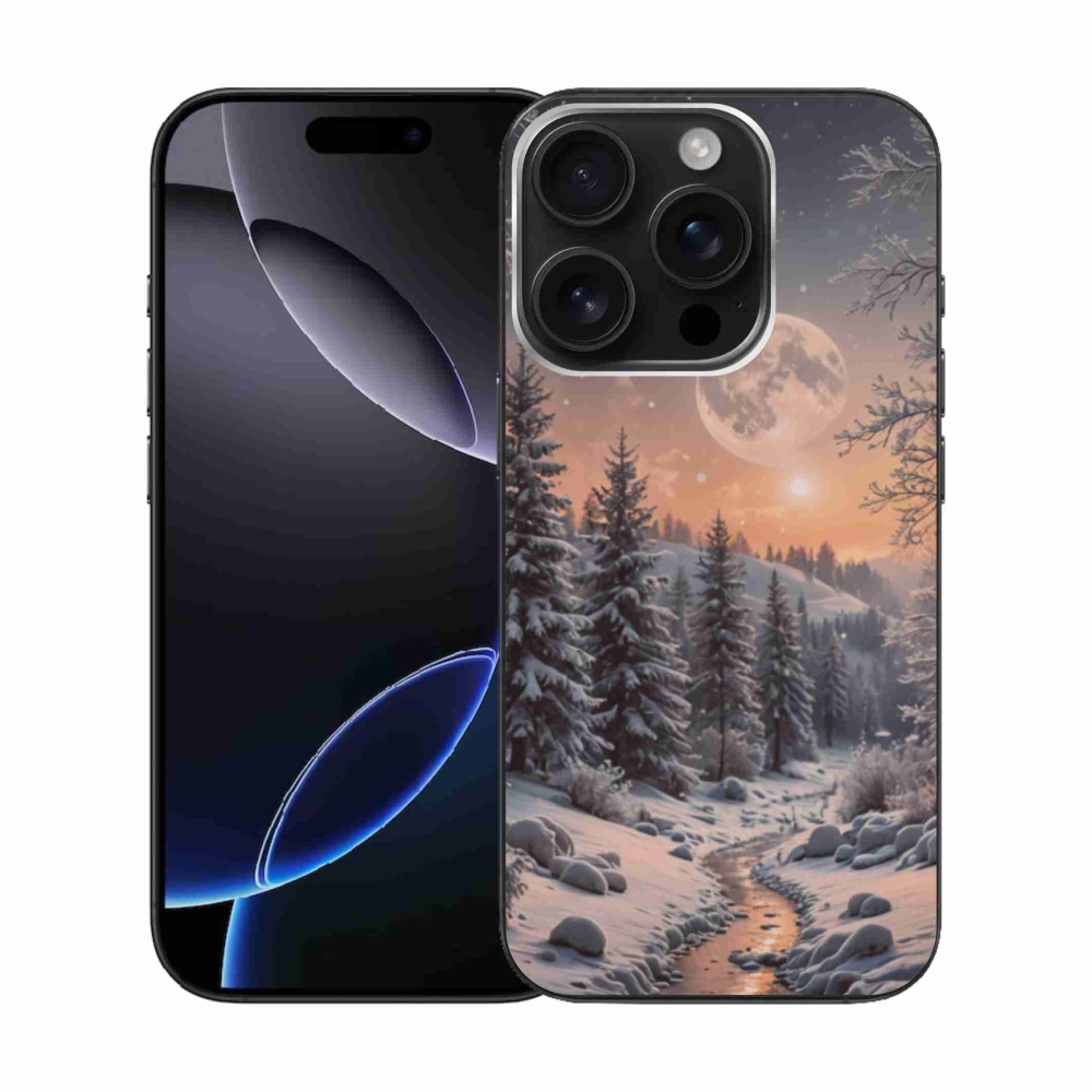 Gél borítás mmCase iPhone 16 Pro készülékhez - téli tájkép 2