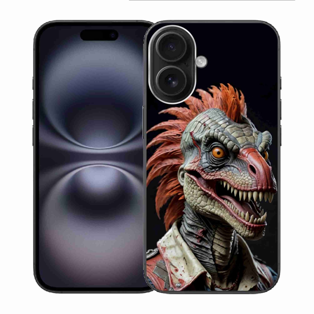mmCase gél tok az iPhone 16-hoz – punk dinoszaurusz