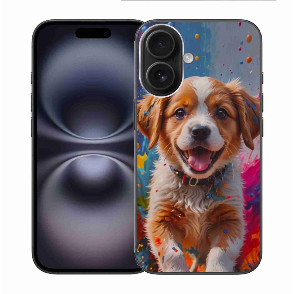Gél borítás mmCase iPhone 16 készülékhez - aranyos kiskutya 3