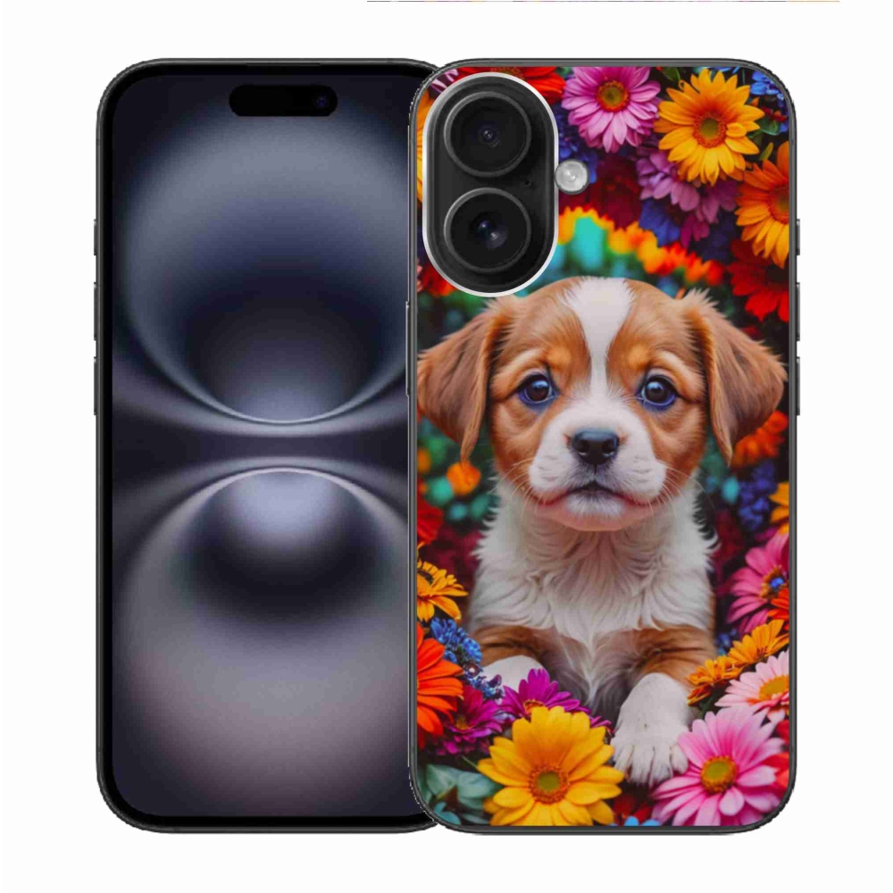 Gél borítás mmCase iPhone 16 készülékhez - aranyos kiskutya