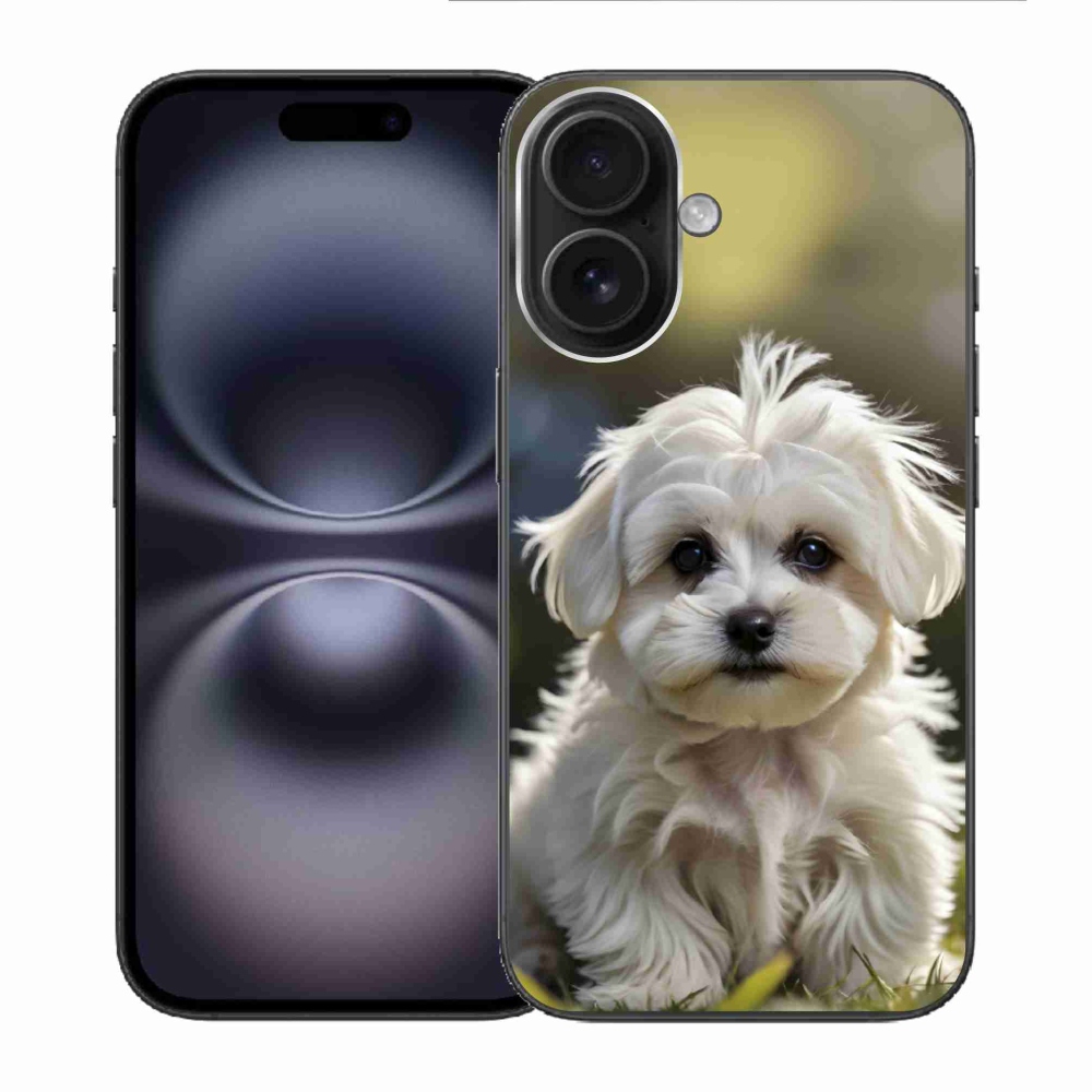 mmCase gél tok az iPhone 16-hoz – aranyos máltai kutyus