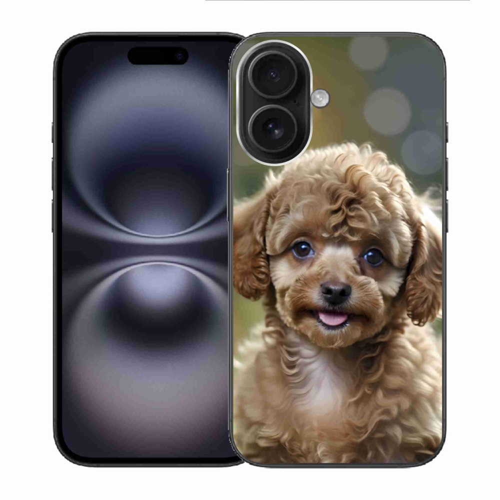 mmCase gél tok az iPhone 16-hoz – aranyos pudli