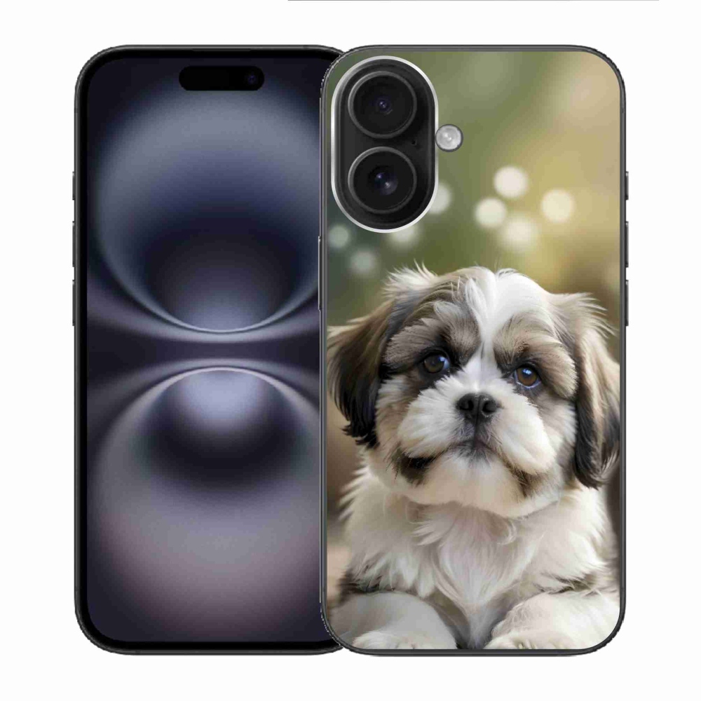 mmCase gél tok az iPhone 16-hoz – aranyos shih-tzu