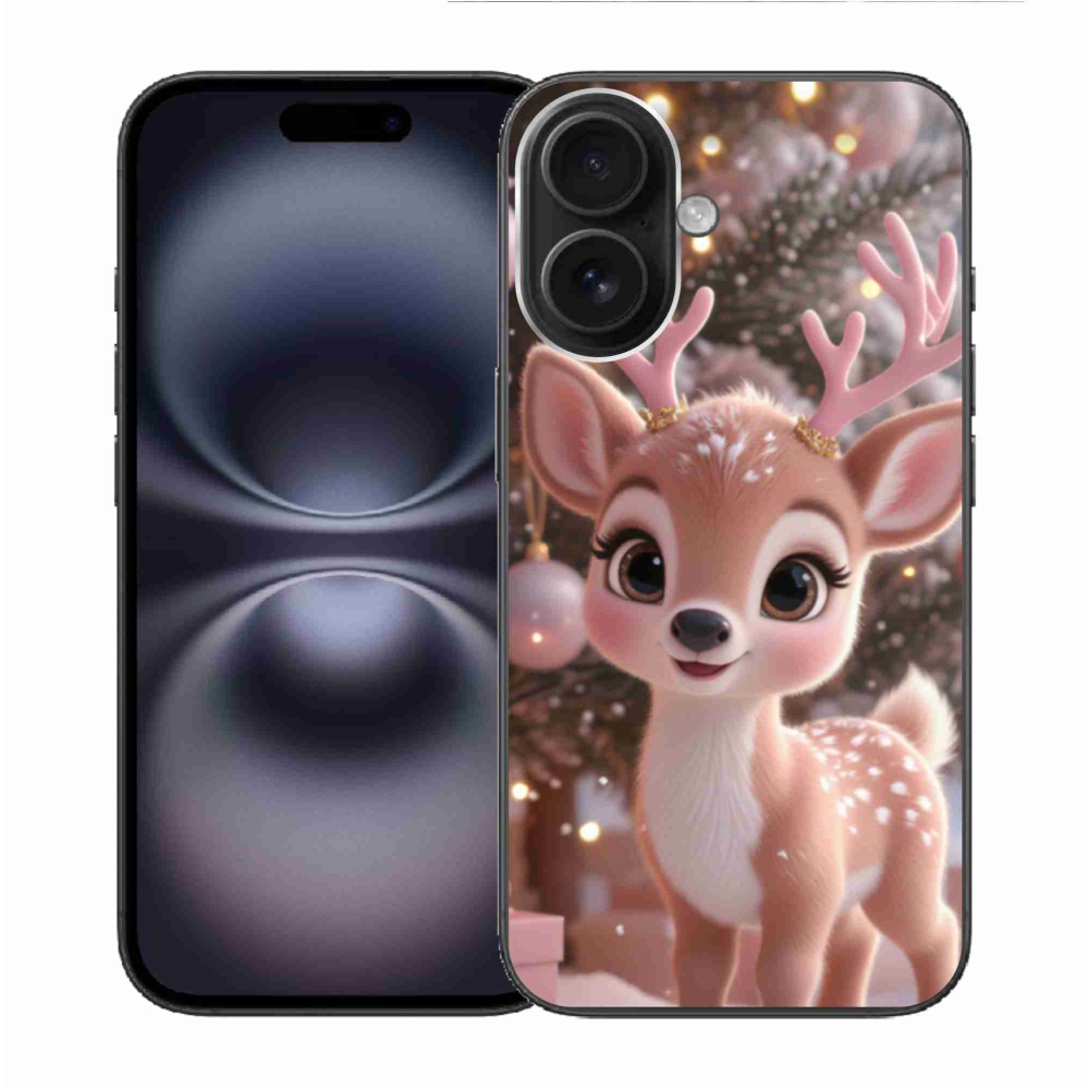 Gél borítás mmCase iPhone 16 készülékhez - aranyos rénszarvas
