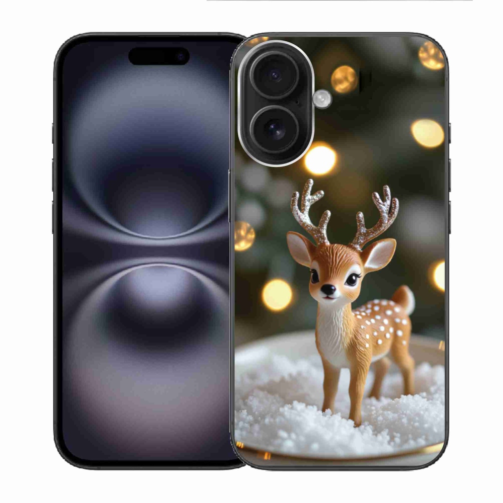 mmCase gél tok az iPhone 16-hoz – aranyos karácsonyi szarvas