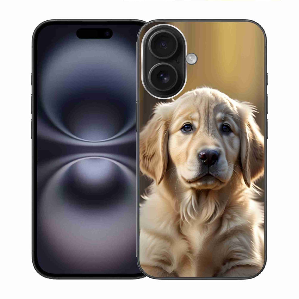 mmCase gél tok az iPhone 16-hoz – aranyos arany retriever