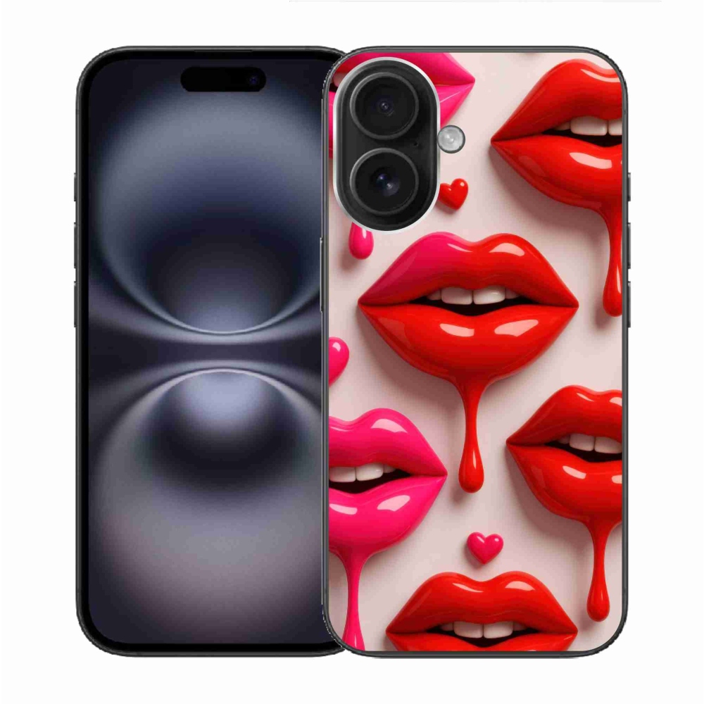 Zselés borítás mmCase iPhone 16 készülékhez - ajkak 2