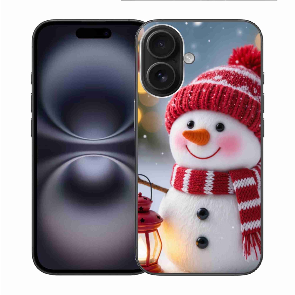 Gél borítás mmCase iPhone 16 készülékhez - hóember 2