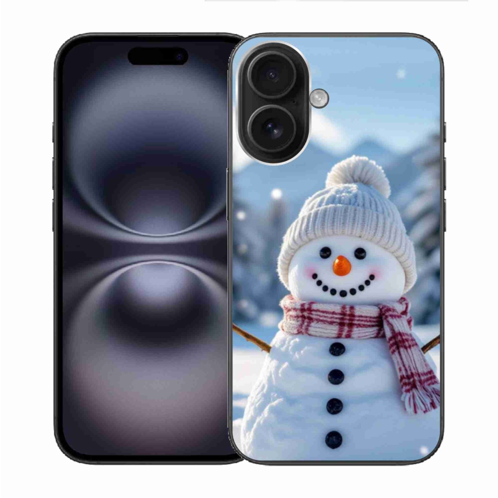 Gél borítás mmCase iPhone 16 készülékhez - hóember 3