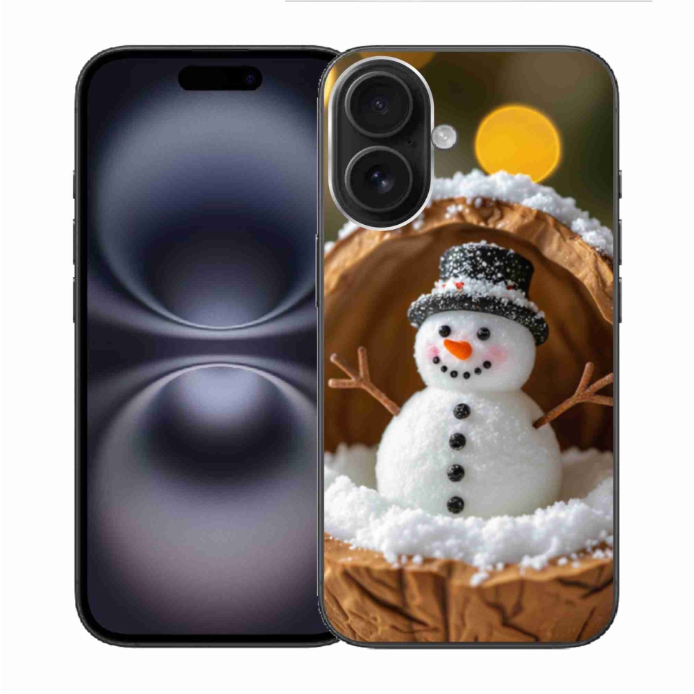 Gél borítás mmCase iPhone 16 készülékhez - hóember 4