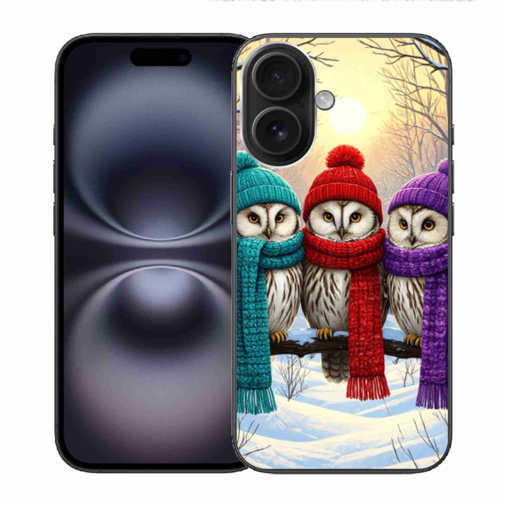 Gél borítás mmCase iPhone 16 készülékhez - bagoly barátok