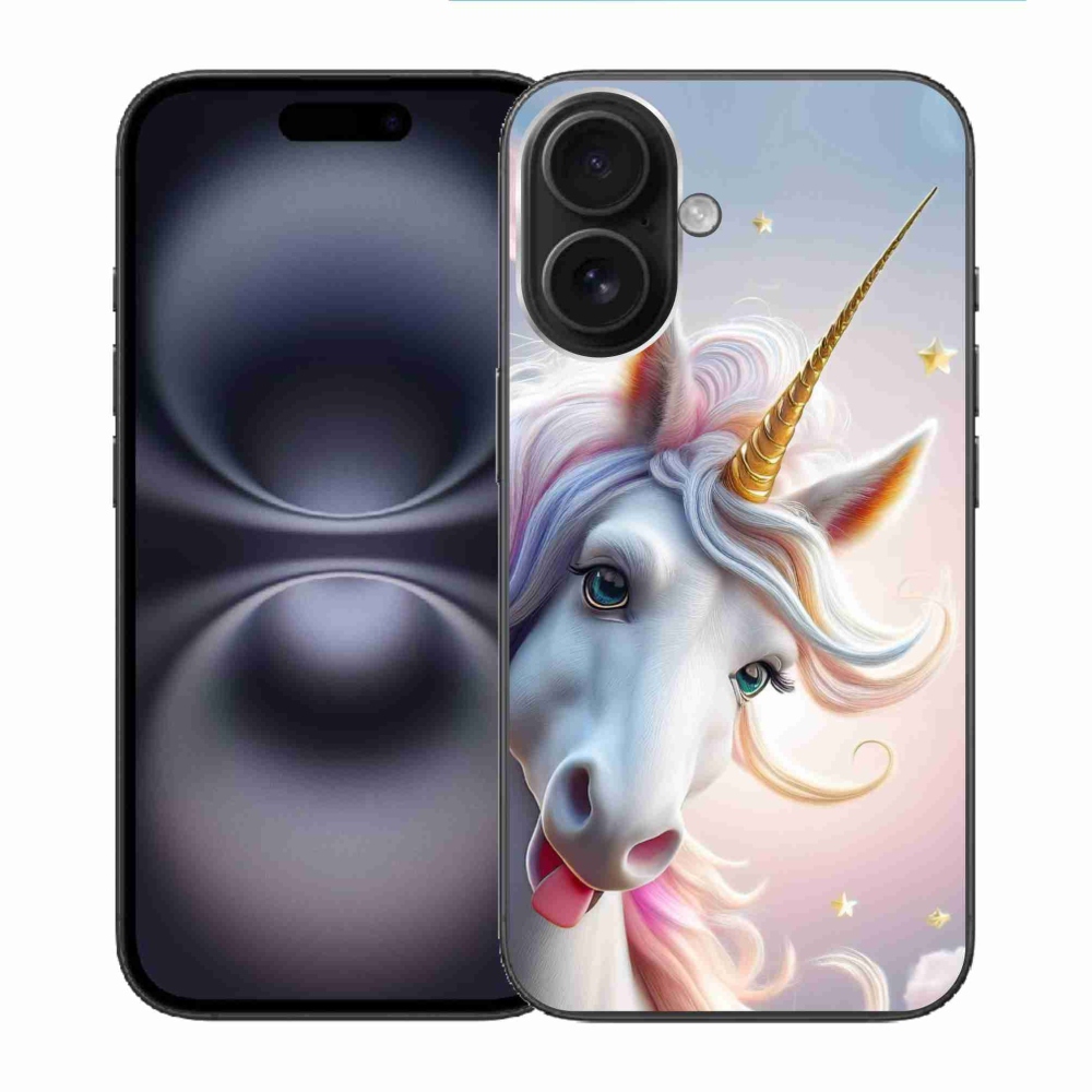 mmCase gél tok az iPhone 16-hoz – vidám egyszarvú