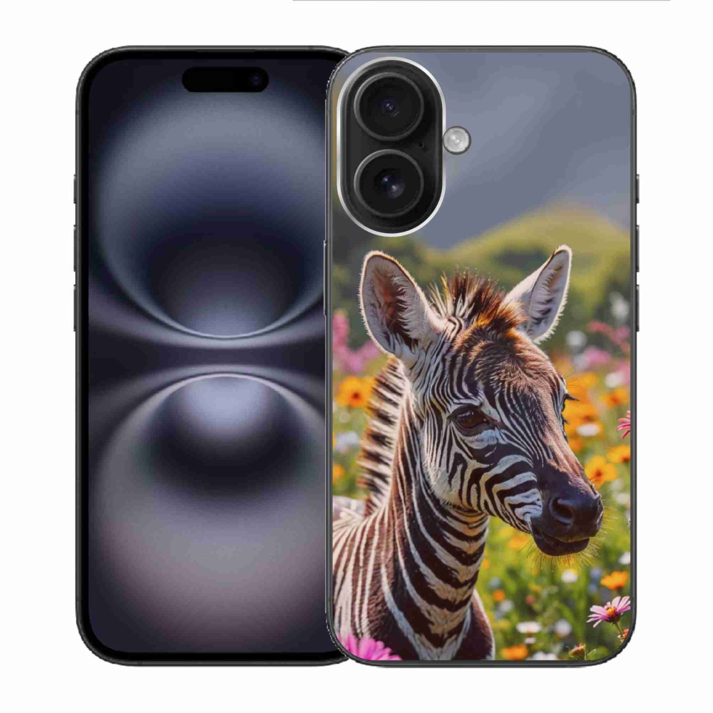 mmCase gél tok az iPhone 16-hoz – zebra a réten