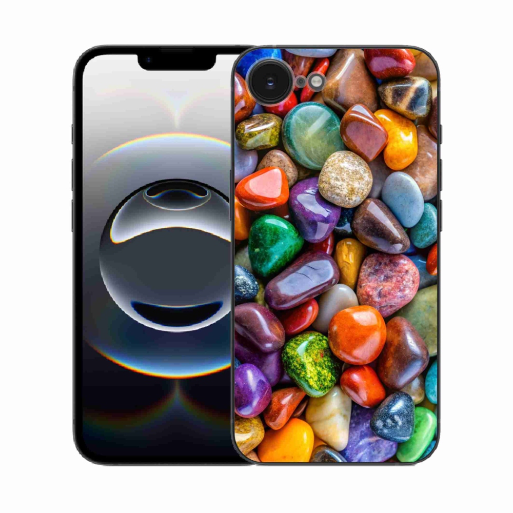 Zselés borítás mmCase iPhone 16e készülékhez - színes strasszkövek