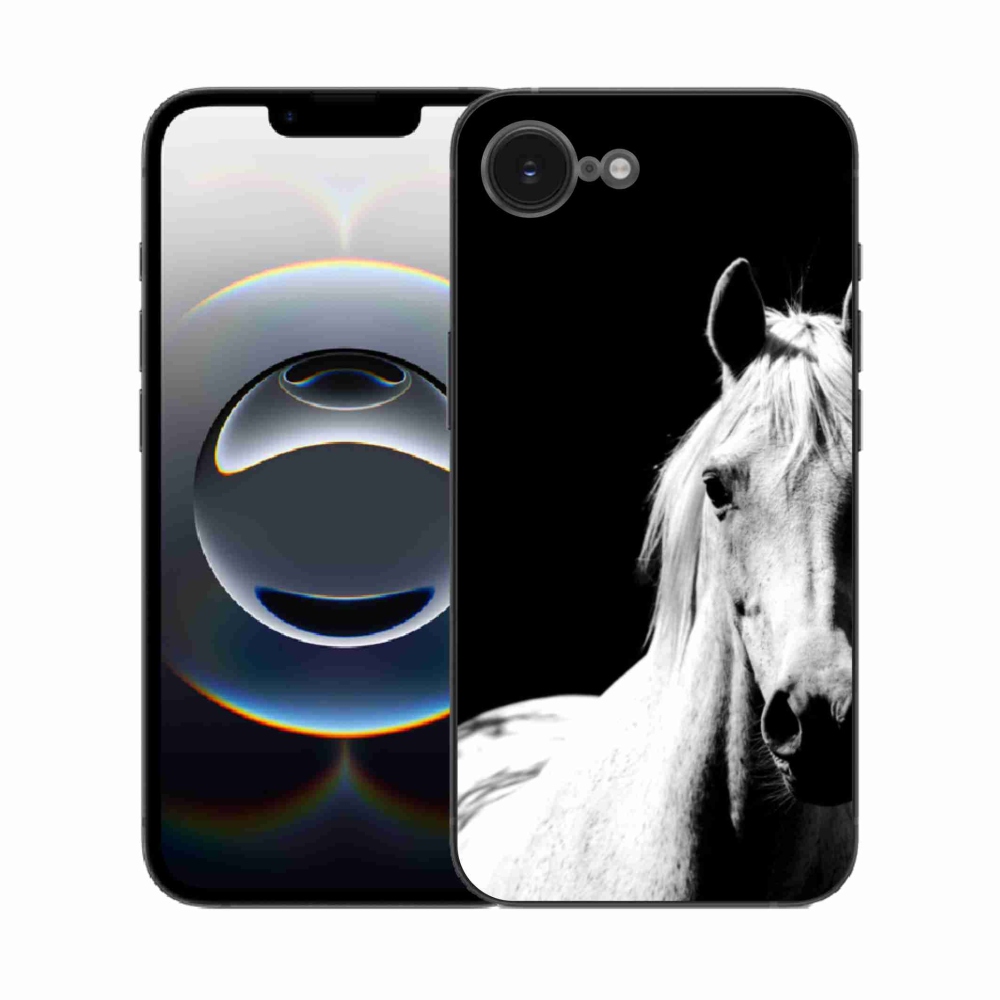 Zselés borítás mmCase iPhone 16e készülékhez - fehér ló 5